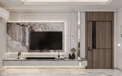 Jasa Pembuatan Backdrop TV Minimalis Murah