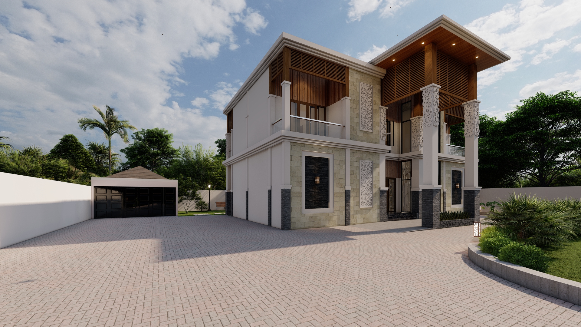 bangun rumah dua lantai modern di binjai