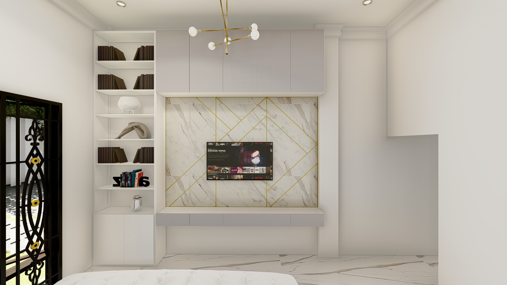 custom lemari tv yang elegan