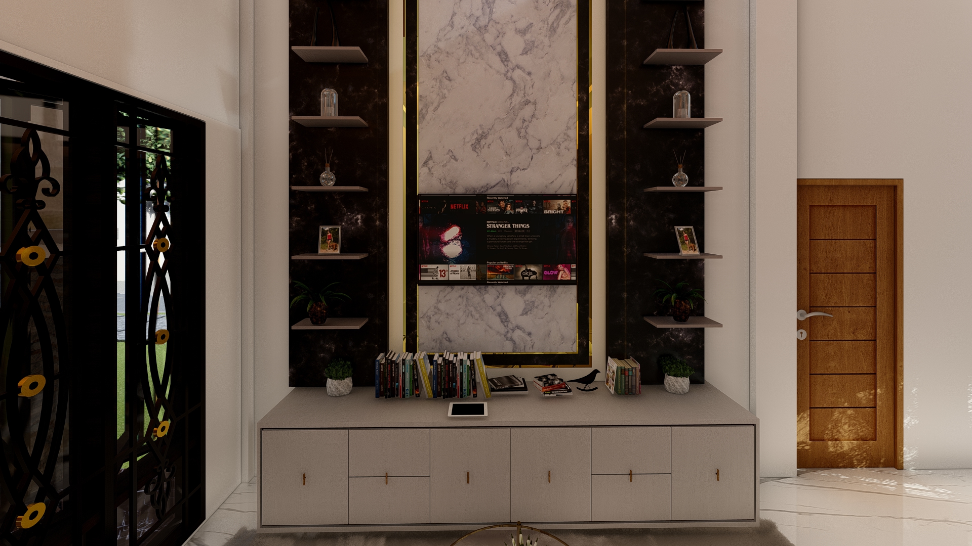 custom nakas tv mewah