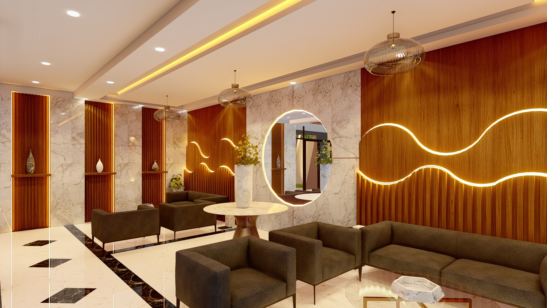 desain lobby minimalis