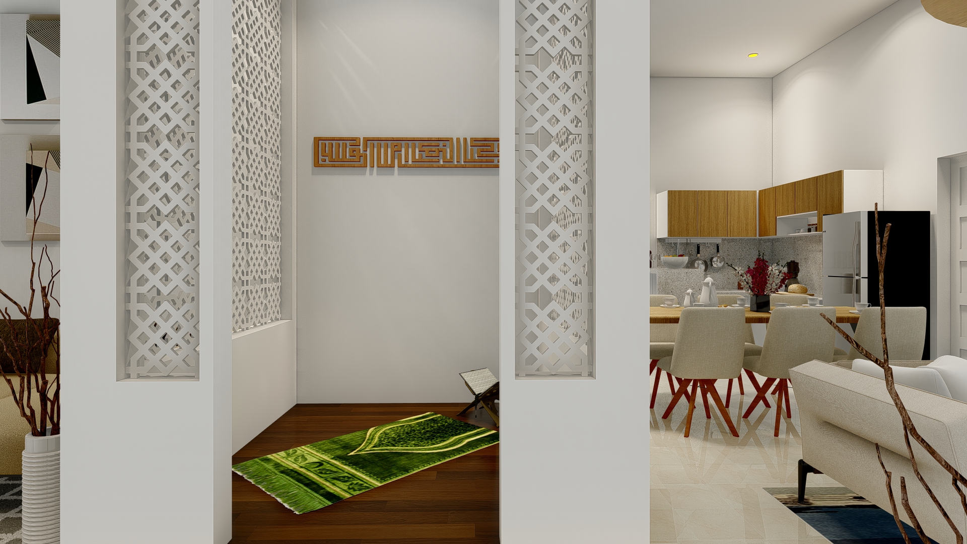 desain ruang shalat di rumah