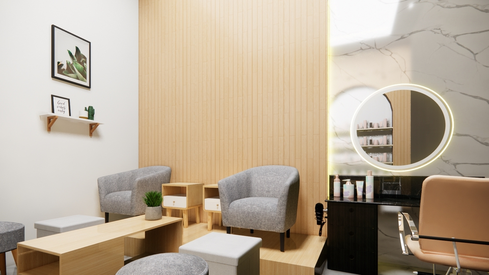Layanan Desain Ruang Tunggu Salon